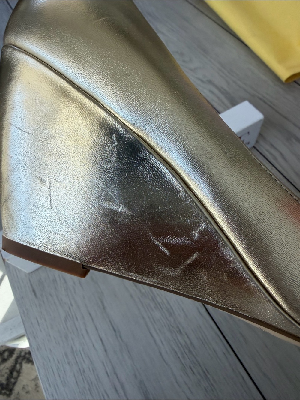 Kate Spade Candace Gold Wedge Heels - Size 9 (GUC/FUC Read Description) - Picture 6 of 9